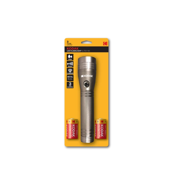 TORCHE LED ULTRA 165 LUMENS AVEC 2 PILES KODAK