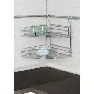 ÉTAGÈRE D'ANGLE À DEUX NIVEAUX S-4009-C STARAX STARAX - 3