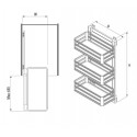 COLONNE PORTE VETEMENTS 3 PANIERS CÔTÉ GAUCHE S-6271 STARAX STARAX - 2