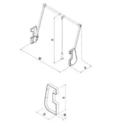 ÉLÉVATEUR DE GARDE-ROBE NOIR S-6013 STARAX STARAX - 3 ÉLÉVATEUR DE GARDE-ROBE NOIR S-6013 STARAX STARAX - 3