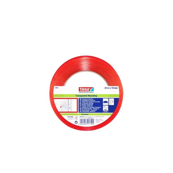 ADHÉSIF DOUBLE FACE ULTRA TRANSPARENT 19MMx25M TESA