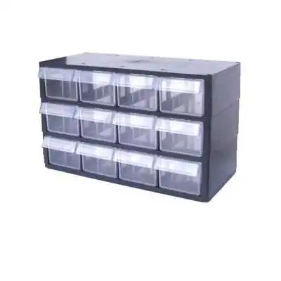 BLOC DE 12 TIROIRS TRANSPARENT PG DIMENSIONS TIROIRS 7,5×10×20CM ELSO ELSO - 1