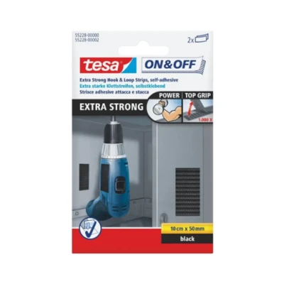 SET DE 2 BANDELETTES EXTRA-FORTE SCRATCH NOIR 10CMx50MM TESA TESA - 1