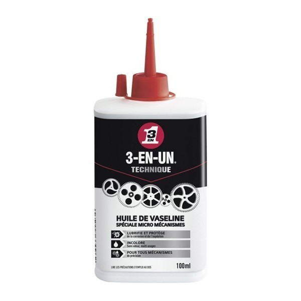 HUILE DE VASELINE POUR MICRO-MECANISME 100ML 3-EN-UN