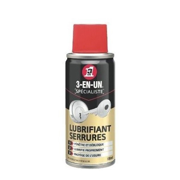 LUBRIFIANT SERRURE 100ML 3-EN-UN