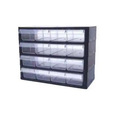 BLOC DE 16 TIROIRS TRANSPARENT PP DIMENSIONS TIROIRS 5×7,5×15CM ELSO ELSO - 1