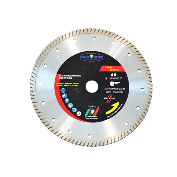 DISQUE DIAMANT GRANIT 115*22.2MM TURBO DIAMONFLEX SUPER