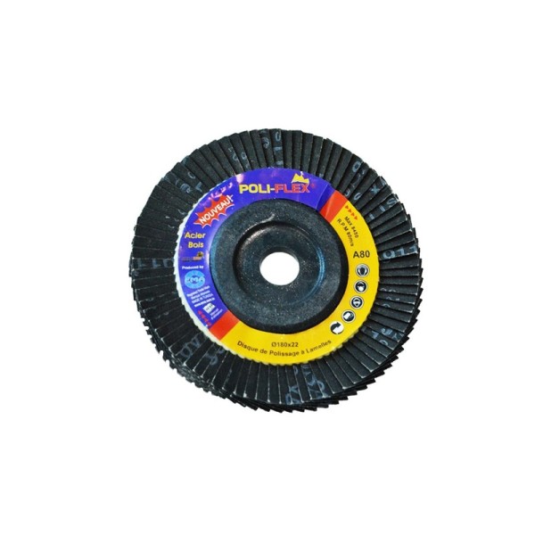 DISQUE LAMELLE 180*22,2 P60 POUR ACIER ET BOIS POLIFLEX