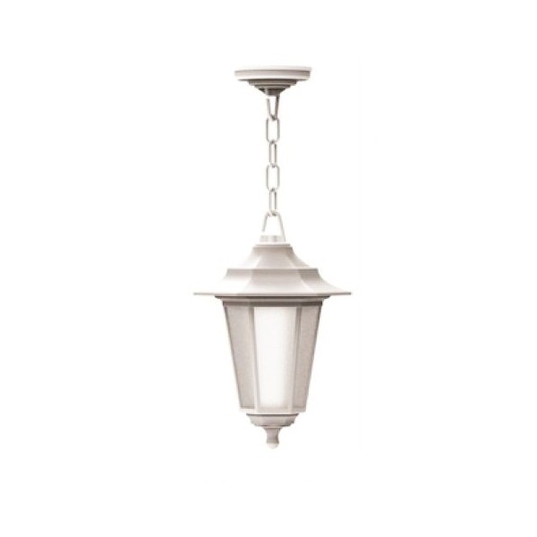 SUSPENSION JARDIN E27 BLANC IP44 ANTICHOC BEGONYA HOROZ ELECTRIC