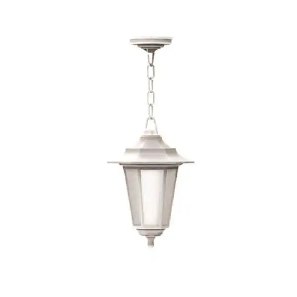 SUSPENSION JARDIN E27 BLANC IP44 ANTICHOC BEGONYA HOROZ ELECTRIC