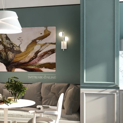 APPLIQUE MURALE LED H38 BLANC CHROME 2x2,2W 96969  EGLO EGLO - 4