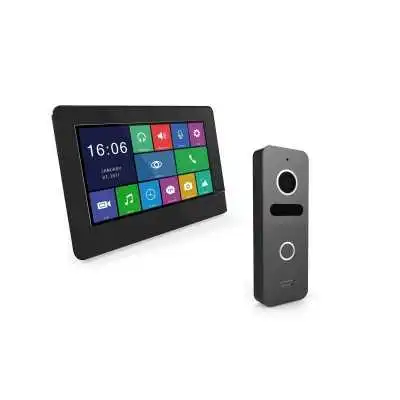 VIDEOPHONE LYDIA MONITEUR NOIR 7'' AVEC PLAQUE DE RUE LOTUS SOMEF