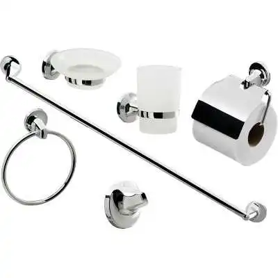 ENSEMBLE DE 6 ACCESSOIRES DE SALLE DE BAIN CHROMÉ VIYA - 1