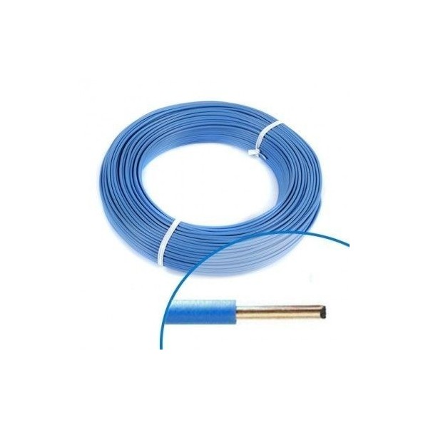 FIL RIGIDE H07VU4 BLEU 100M