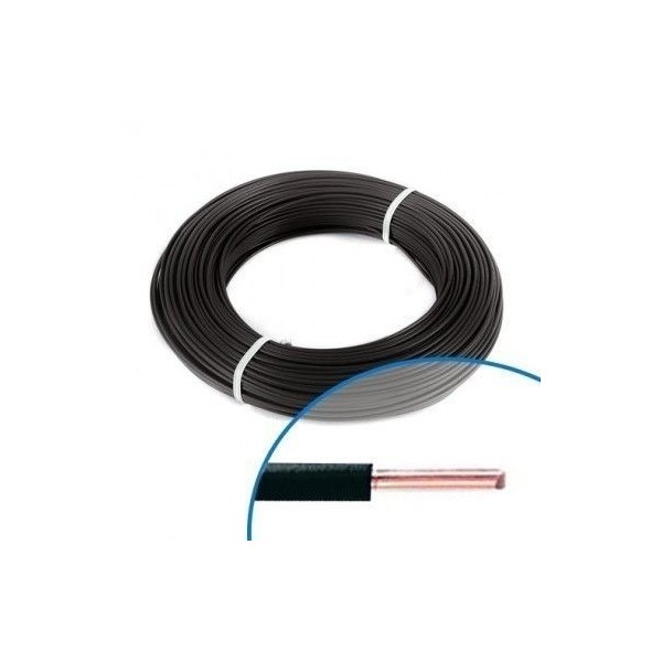FIL RIGIDE H07VU4 NOIR 100M