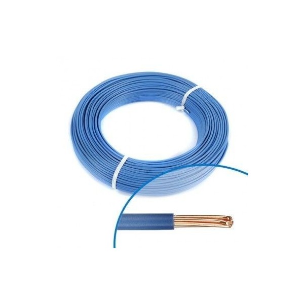 FIL SOUPLE H07VK1.5 BLEU 100M