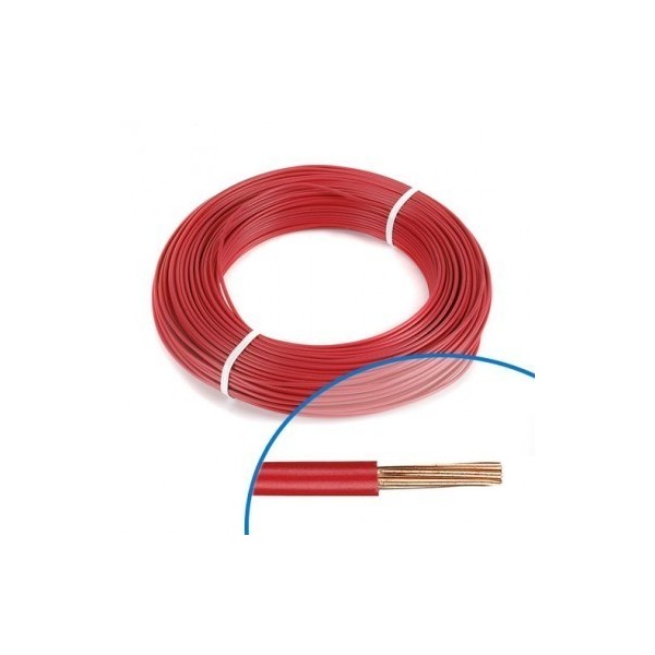 FIL SOUPLE H07VK1.5 ROUGE 100M