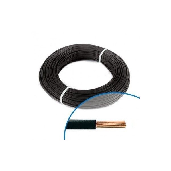 FIL SOUPLE H07VK4 NOIR 100M