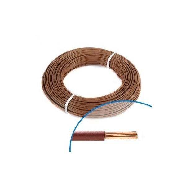 FIL SOUPLE H07VK6 MARRON 100M