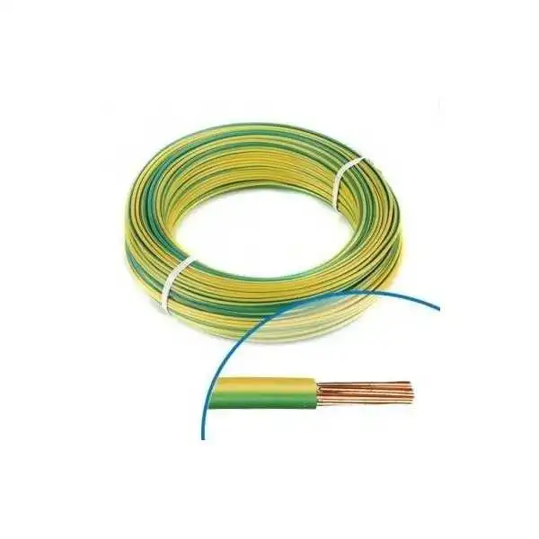 FIL SOUPLE H07VK6 VERT JAUNE 100M