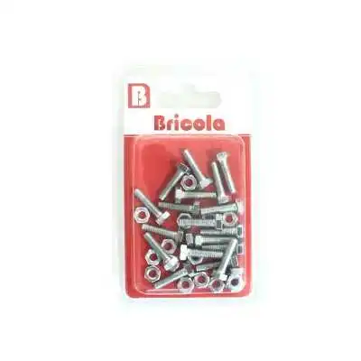 LOT DE 18 BOULONS TETE HEXAGONALE M4*16MM BRICOLA BRICOLA - 1