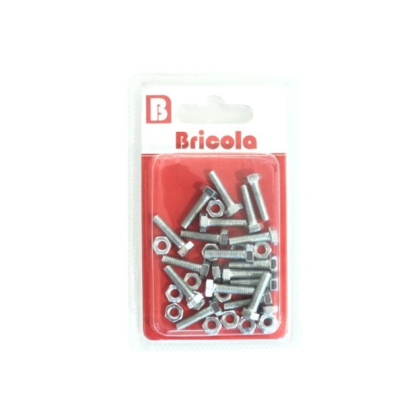 LOT DE 18 BOULONS TETE HEXAGONALE M4*16MM BRICOLA