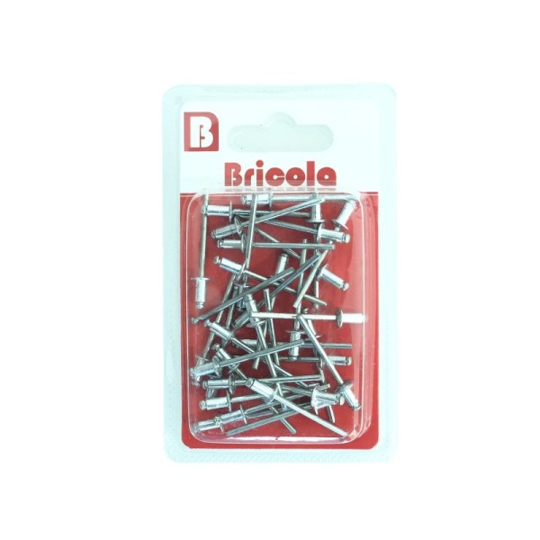 LOT DE 34 RIVET POP ALUMINIUM 3.2*6 MM BRICOLA