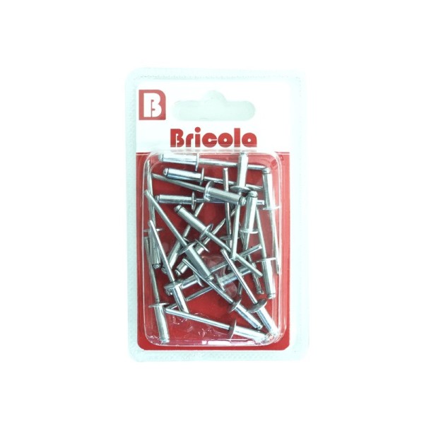 LOT DE 18 RIVET POP ALUMINIUM 4*18MM BRICOLA