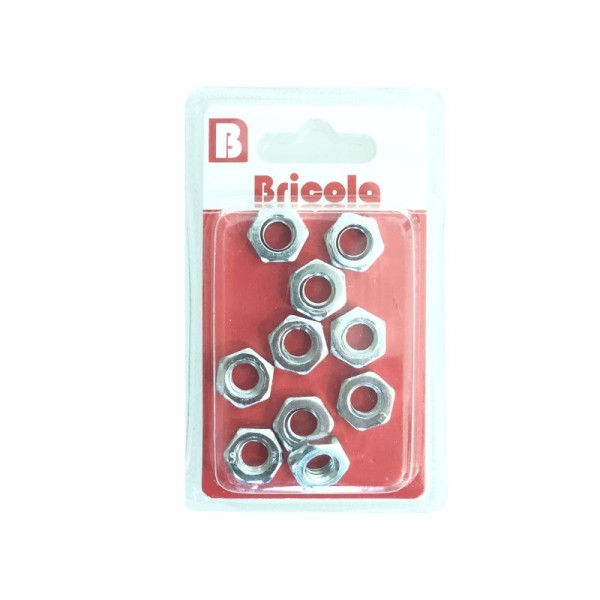 LOT DE 10 ÉCROU HEXAGONALE M8 BRICOLA