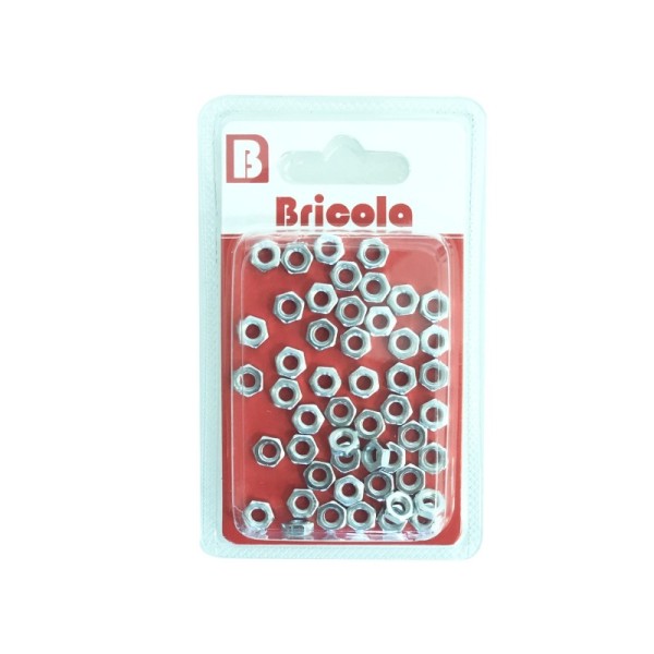LOT DE 50  ÉCROU HEXAGONALE M4 BRICOLA