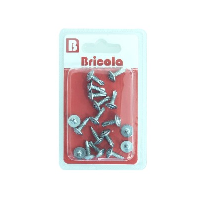 VIS AUTOPERCEUSE TETE CYLINDRIQUE BOMBEE PH ST4.2*13MM ACIER ZINGUE LOT DE 18 BRICOLA