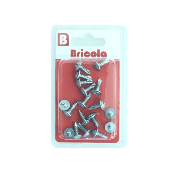 LOT DE 18 VIS AUTOPERCEUSE TETE CYLINDRIQUE BOMBÉE 4.2*13MM BRICOLA