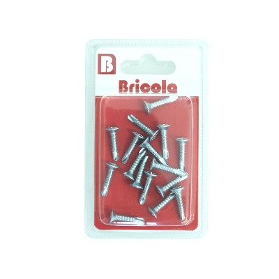 VIS AUTOPERCEUSE TETE FRAISEE PLATE PH ST4.2*20MM ACIER ZINGUE LOT DE 16 BRICOLA