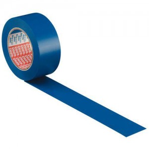 TESA Ruban adhésif PVC 150 microns bleu de marquage au sol, ruban  d'avertissement, 33 m x 50 mm