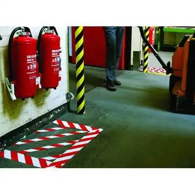 RUBAN ADHÉSIF DE SIGNALISATION BLANC-ROUGE 66Mx55MM TESA TESA - 4