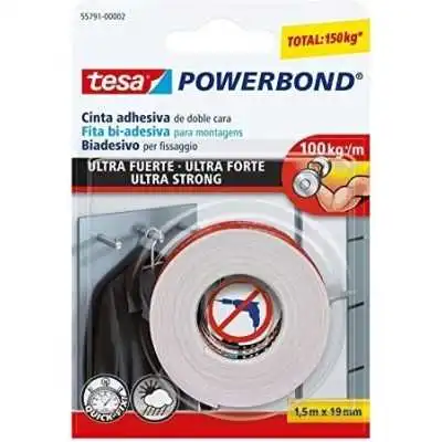 ADHÉSIF DOUBLE FACE ULTRA FORT POWERBOND 19MMx1,5M TESA TESA - 1