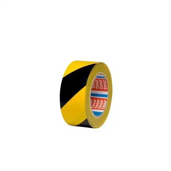 RUBAN ADHÉSIF DE MARQUAGE AU SOL NOIR/JAUNE 50MMx33M TESA