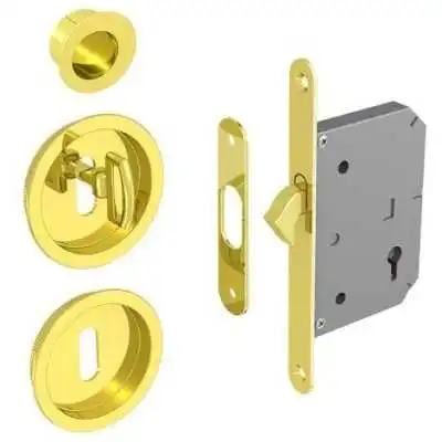 KIT SERRURE À CLÉ POUR PORTE COULISSANTE DORÉ FROSIO BORTOLO FROSIO BORTOLO - 1