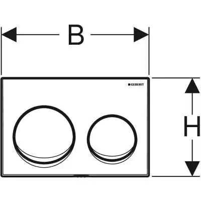 PLAQUE DE DÉCLENCHEMENT ALPHA10 CHROMÉ BRILLANT GEBERIT GEBERIT - 3