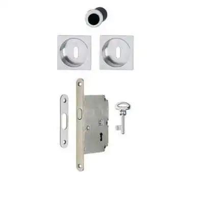 KIT SERRURE À CLÉ POUR PORTE COULISSANTE ARGENT FROSIO BORTOLO FROSIO BORTOLO - 1