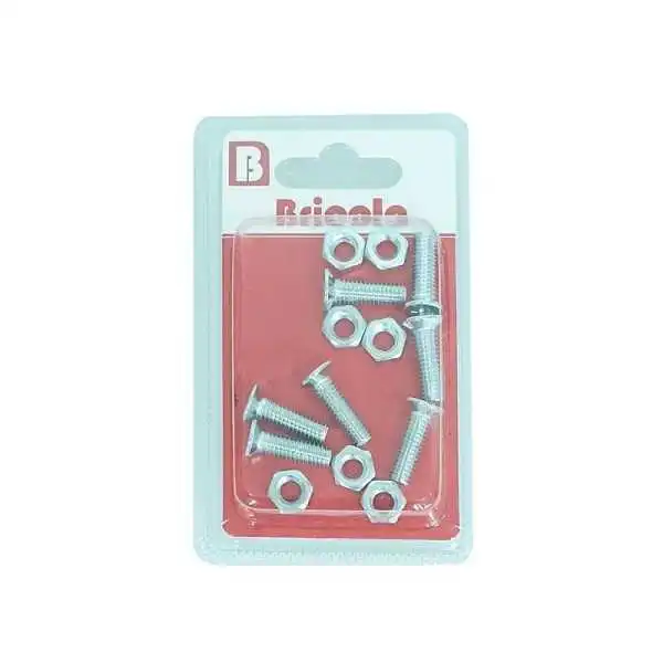 LOT DE 7 BOULON TETE FRAISÉE PLATE M6*20MM ACIER ZINGUE BRICOLA