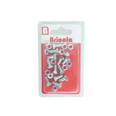 LOT DE 12 BOULONS HEXAGONAUX M5*10MM ACIER ZINGUÉ BRICOLA BRICOLA - 1