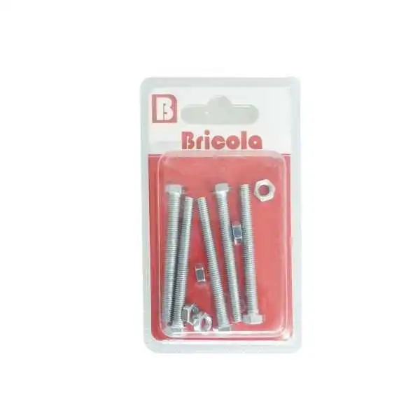 LOT DE 5 BOULON HEXAGONALE M5*50MM BRICOLA