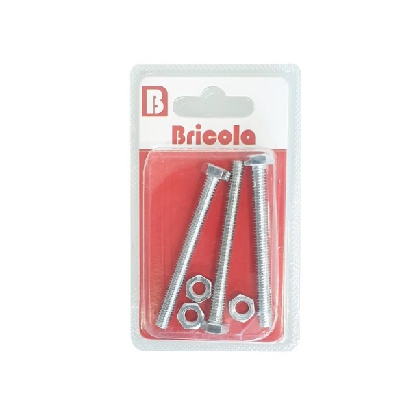 LOT DE 3 BOULON HEXAGONALE M6*60MM BRICOLA