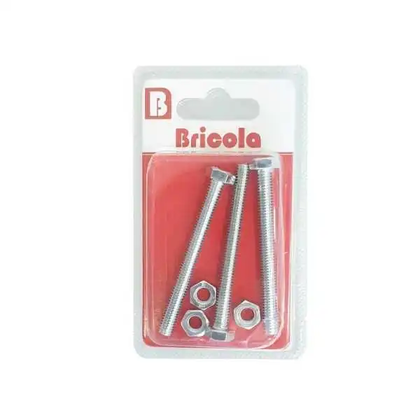 LOT DE 3 BOULON HEXAGONALE M6*60MM BRICOLA