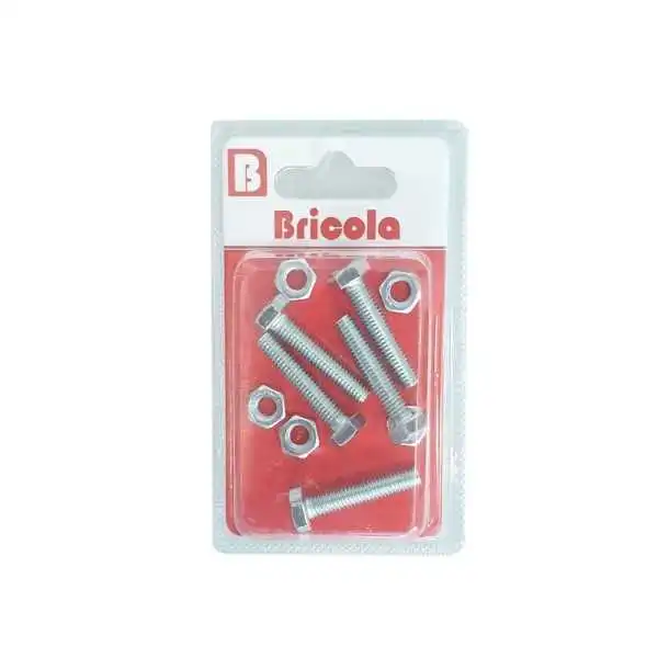 LOT DE 5 BOULON HEXAGONALE M6*30MM BRICOLA