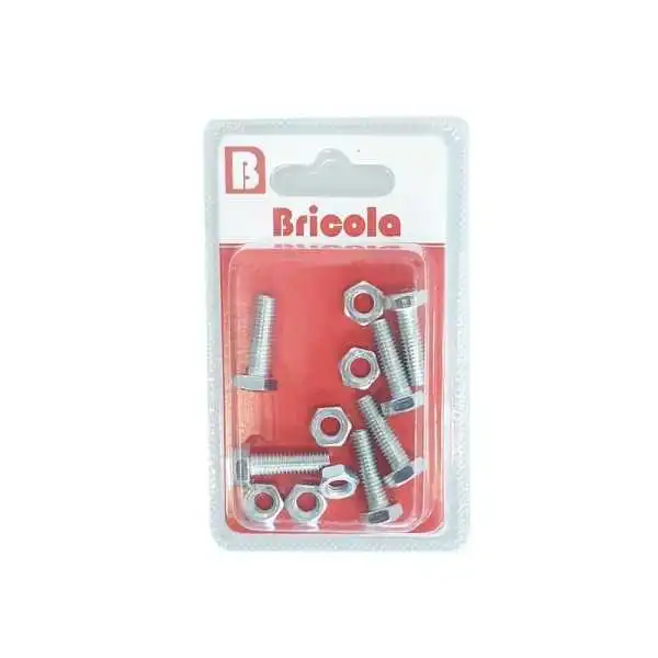 LOT DE 6 BOULON HEXAGONALE M6*20MM BRICOLA