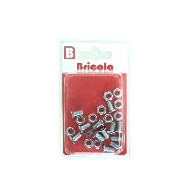 LOT DE 12 BOULON TETE FRAISEE PLATE M5*10MM ACIER ZINGUE BRICOLA