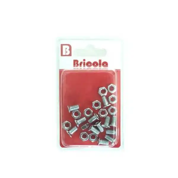 LOT DE 12 BOULON TETE FRAISEE PLATE M5*10MM ACIER ZINGUE BRICOLA