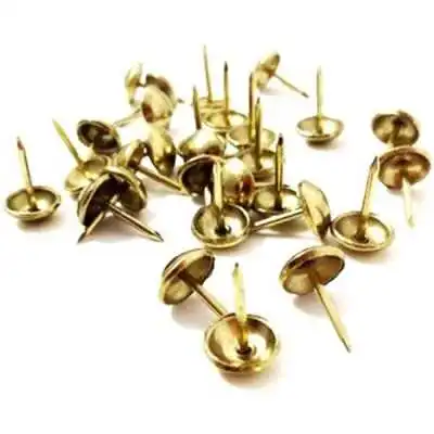 LOT DE 100 PUNAISE BOMBÉ  JAUNE 10MM BRICOLA